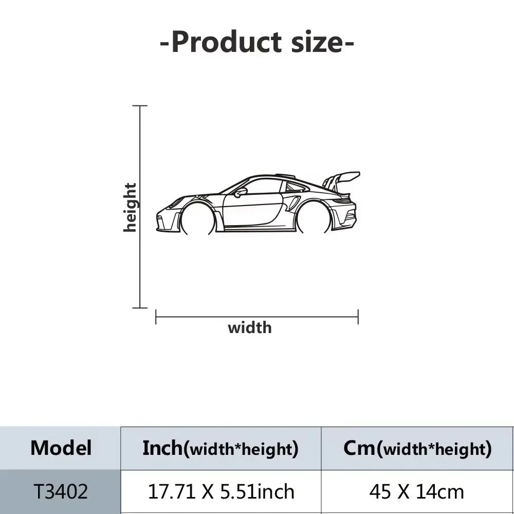 2023 911 (992) GT3 RS Metal Silhouette